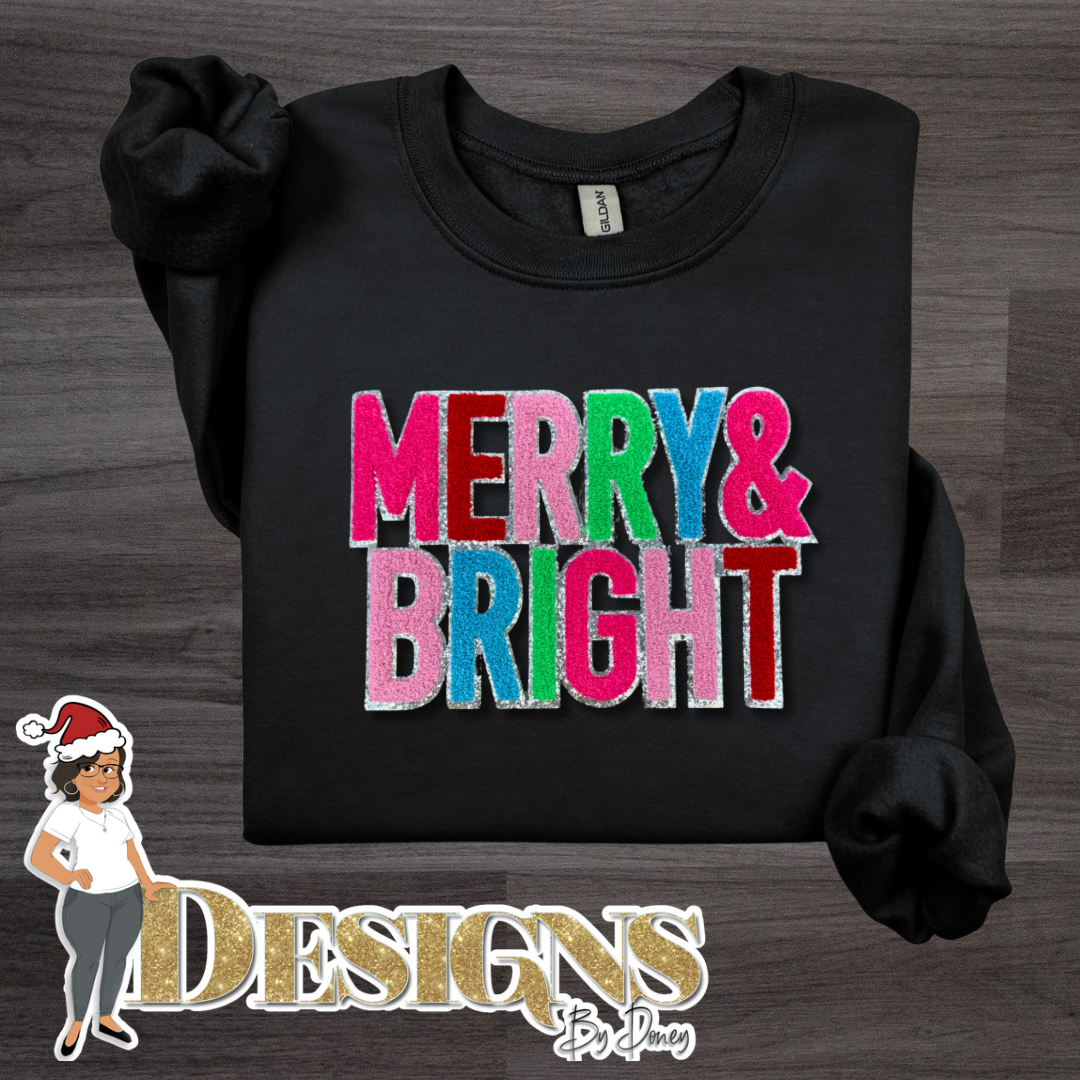 Rainbow Merry and Bright Christmas Sweatshirt