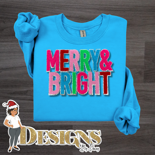 Rainbow Merry and Bright Christmas Sweatshirt