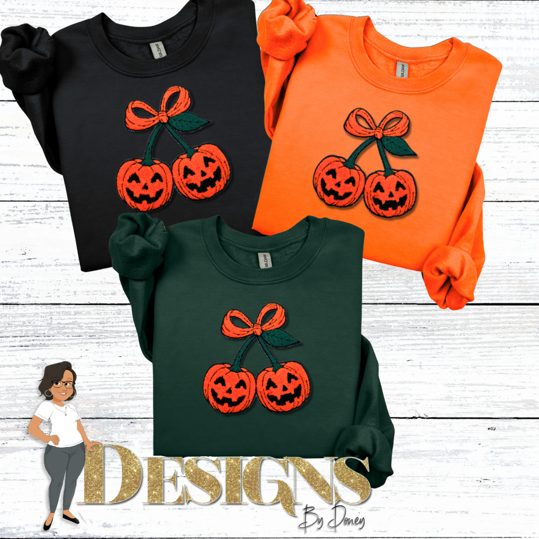 Jack-o-latern Cherry Sweatshirt