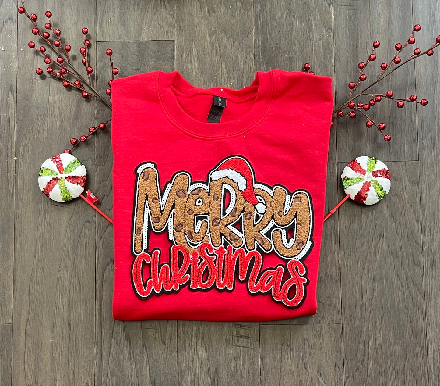 Chocolate Chip Cookie Merry Christmas Sweatshirt