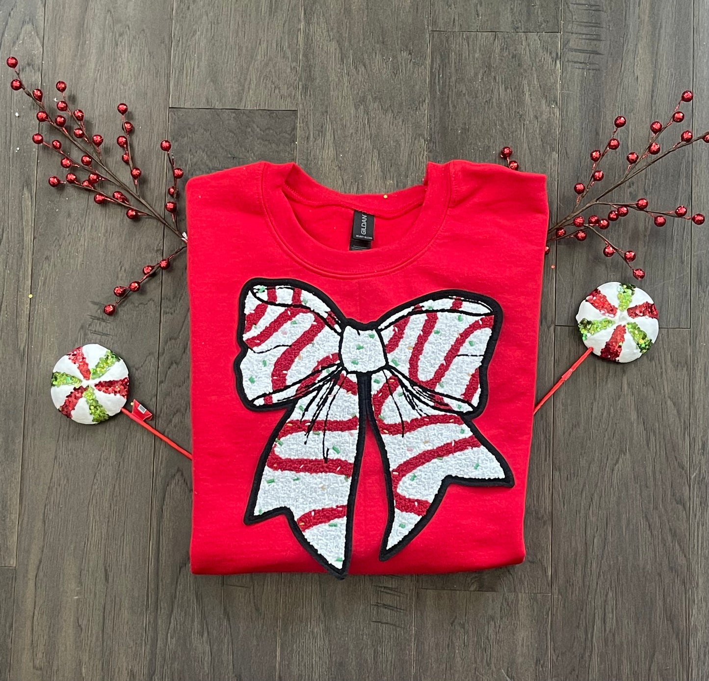 Christmas Tree Bow Sweatshirt