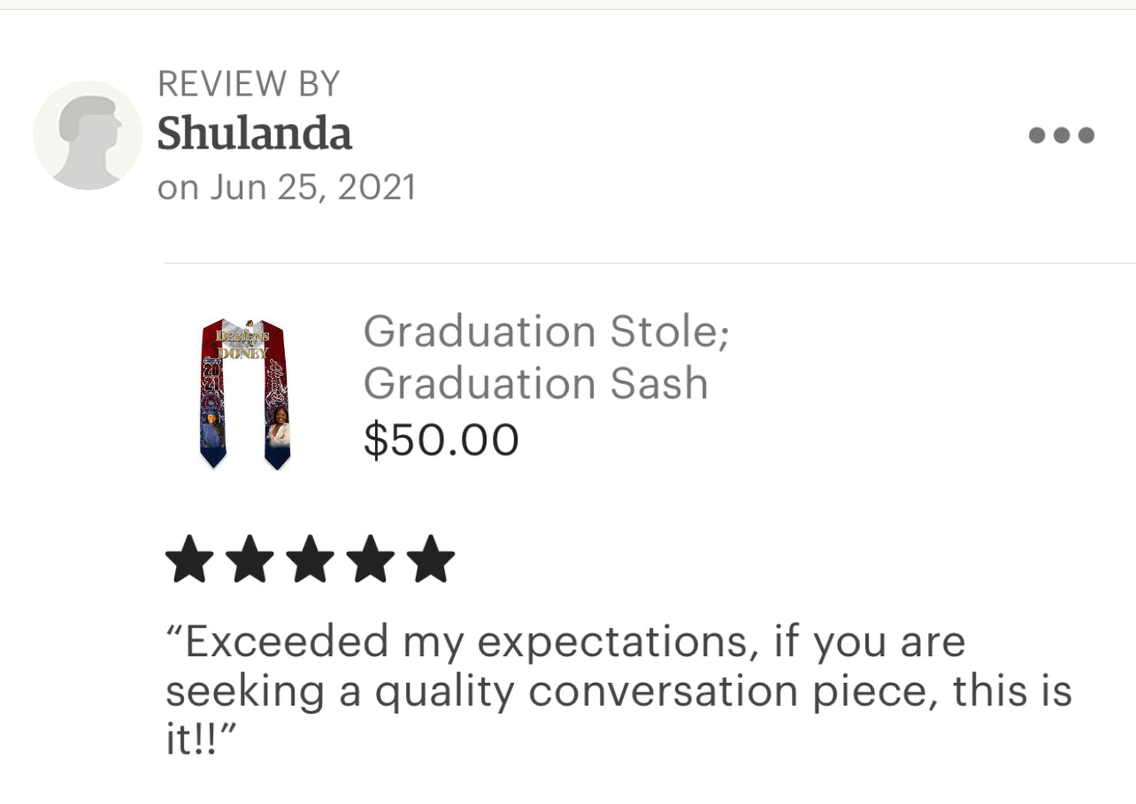 Custom Graduation Stole; Graduation Sash