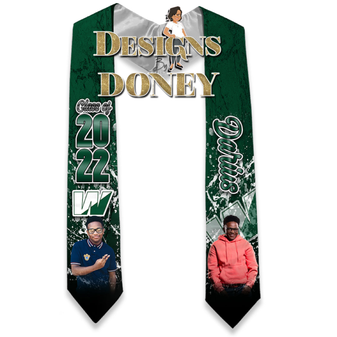 Custom Graduation Stole; Graduation Sash