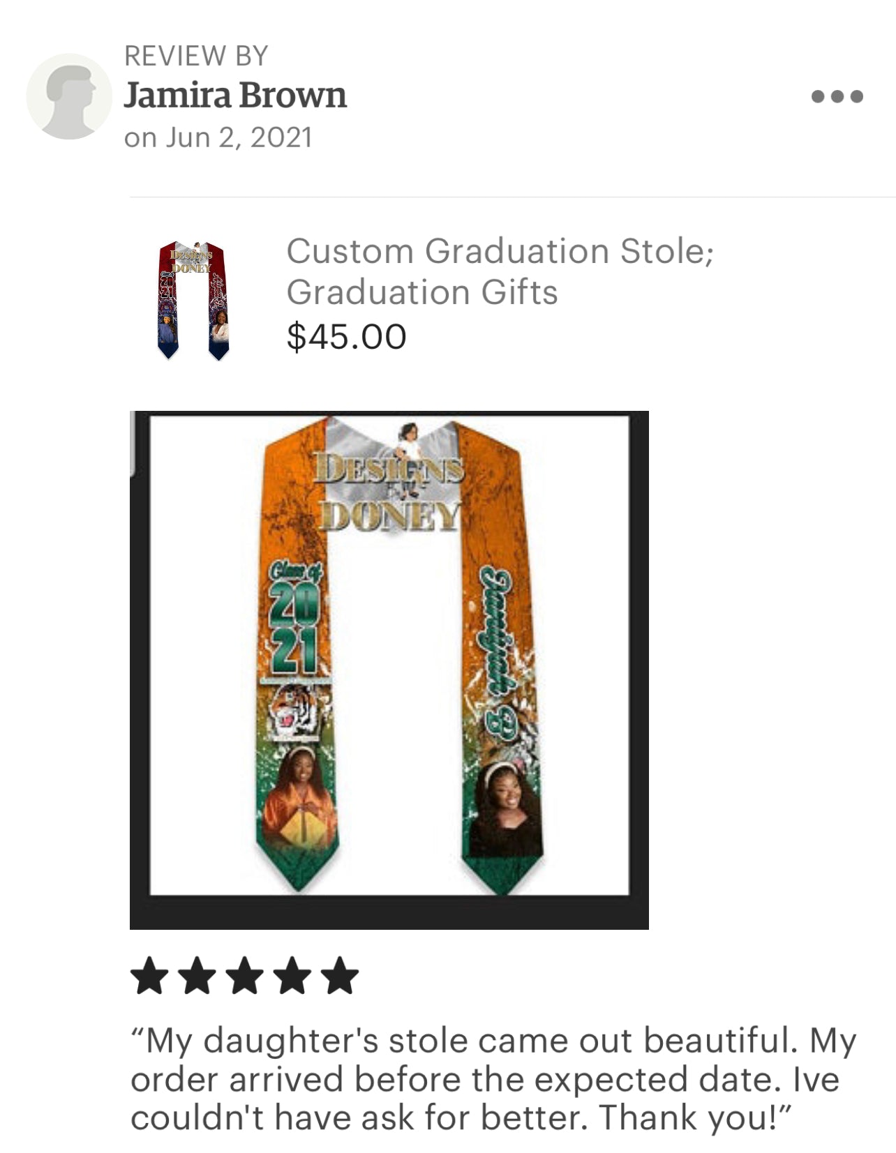 Custom Graduation Stole; Graduation Sash