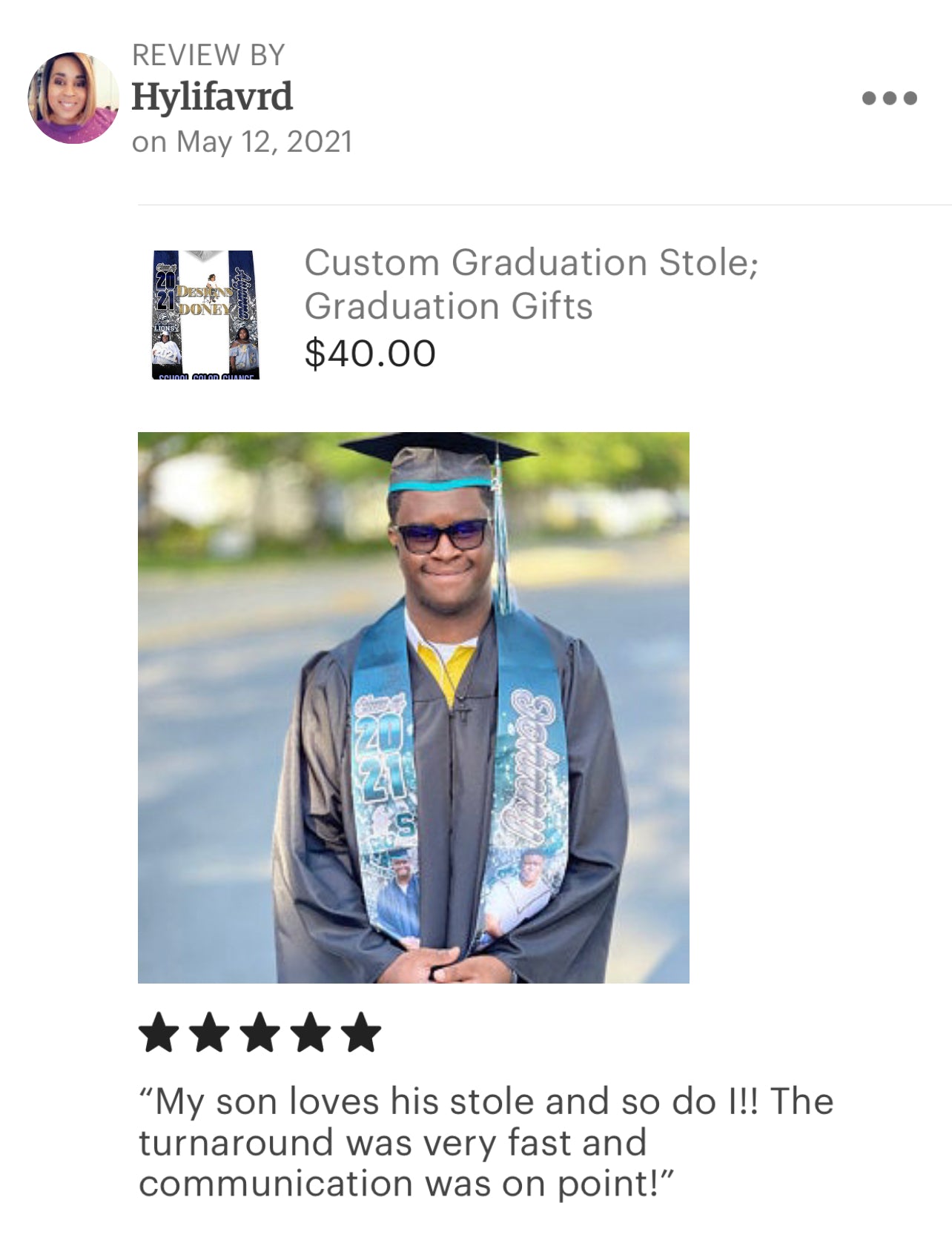 Custom Graduation Stole; Graduation Sash