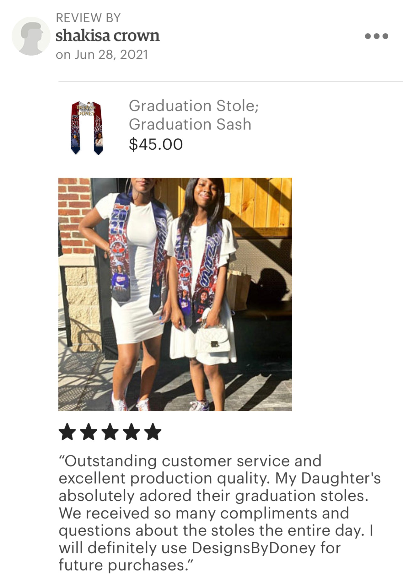 Custom Graduation Stole; Graduation Sash