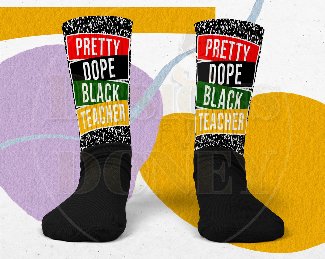 Dope Black Teacher Socks